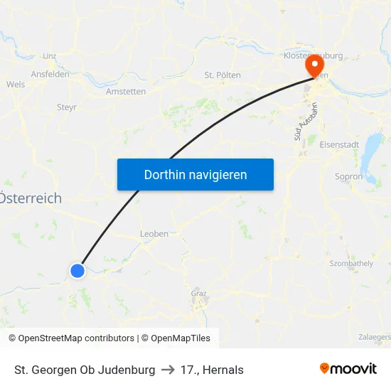 St. Georgen Ob Judenburg to 17., Hernals map