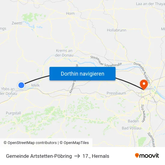 Gemeinde Artstetten-Pöbring to 17., Hernals map