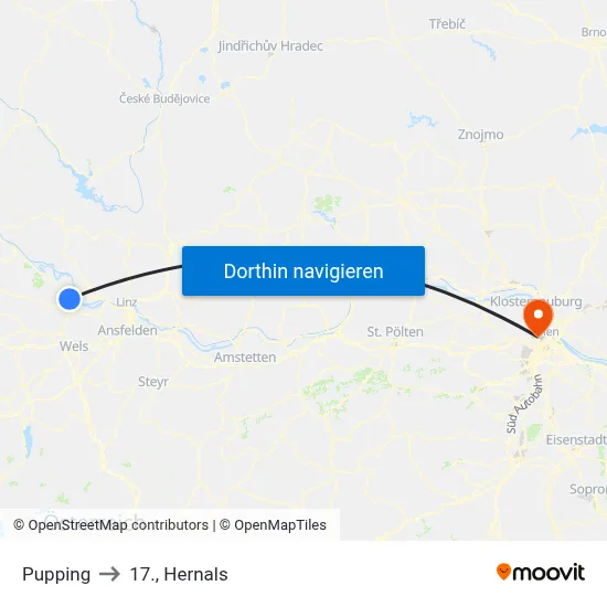 Pupping to 17., Hernals map