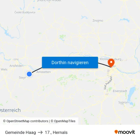 Gemeinde Haag to 17., Hernals map