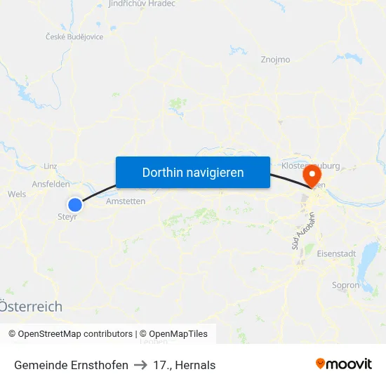 Gemeinde Ernsthofen to 17., Hernals map
