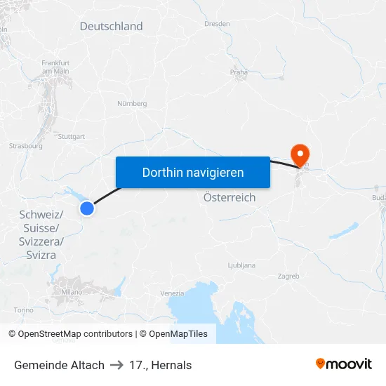 Gemeinde Altach to 17., Hernals map