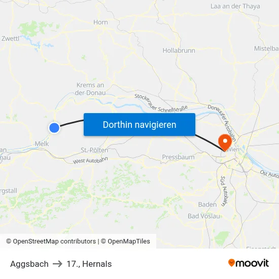 Aggsbach to 17., Hernals map