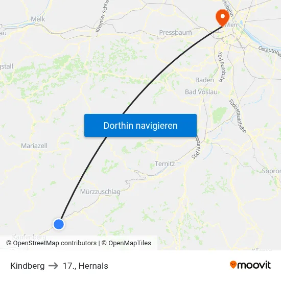 Kindberg to 17., Hernals map