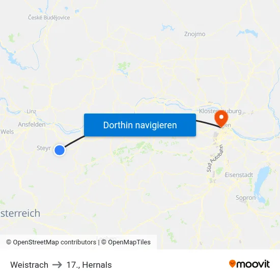 Weistrach to 17., Hernals map