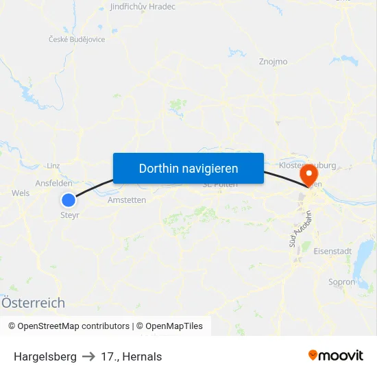 Hargelsberg to 17., Hernals map