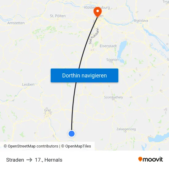 Straden to 17., Hernals map