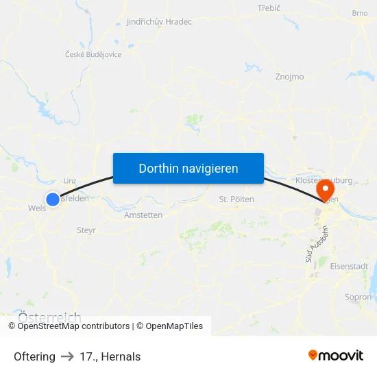 Oftering to 17., Hernals map