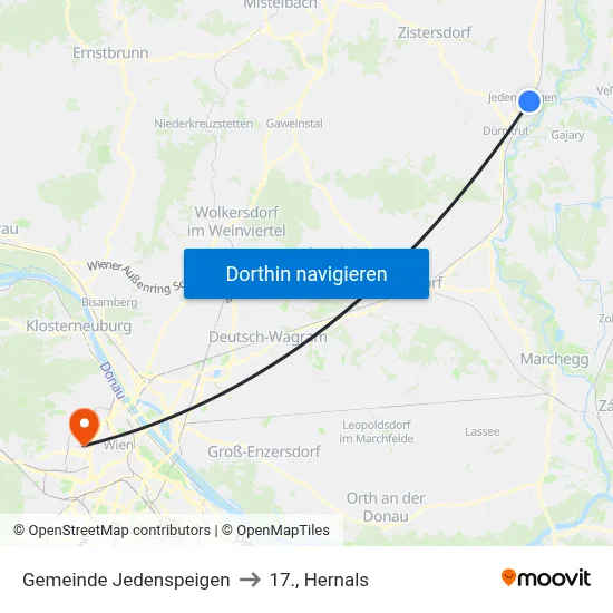 Gemeinde Jedenspeigen to 17., Hernals map
