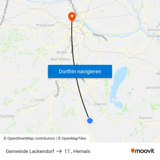 Gemeinde Lackendorf to 17., Hernals map