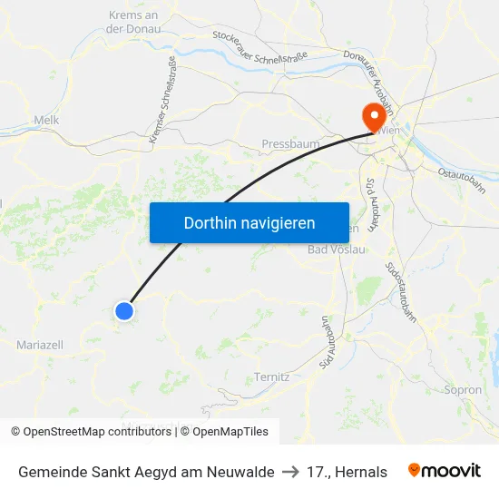 Gemeinde Sankt Aegyd am Neuwalde to 17., Hernals map