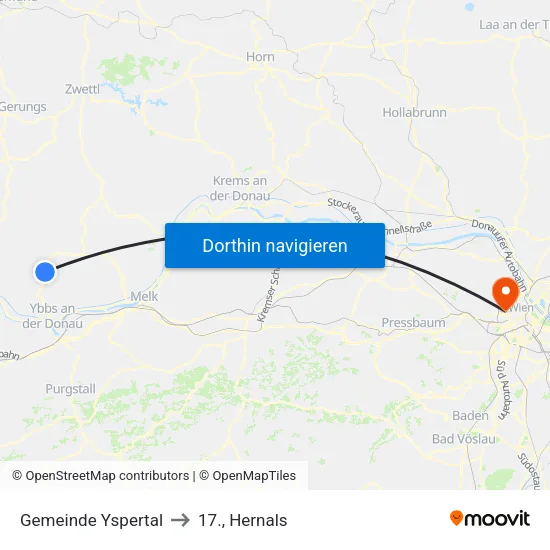 Gemeinde Yspertal to 17., Hernals map