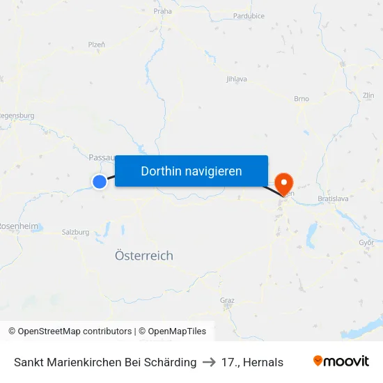 Sankt Marienkirchen Bei Schärding to 17., Hernals map