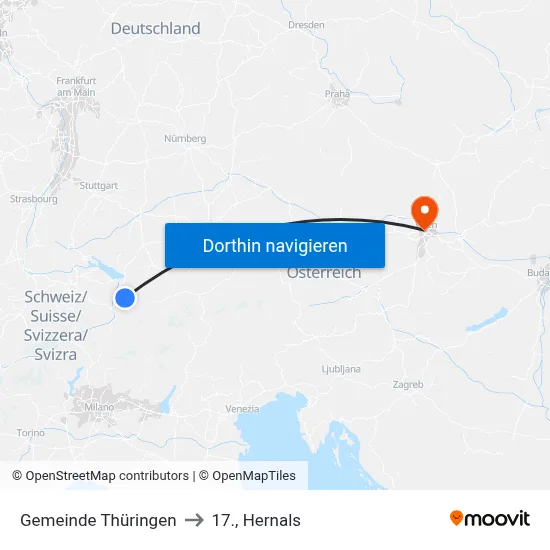 Gemeinde Thüringen to 17., Hernals map
