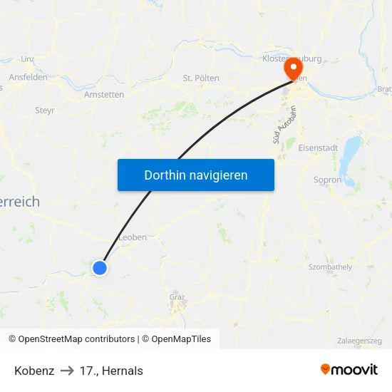 Kobenz to 17., Hernals map