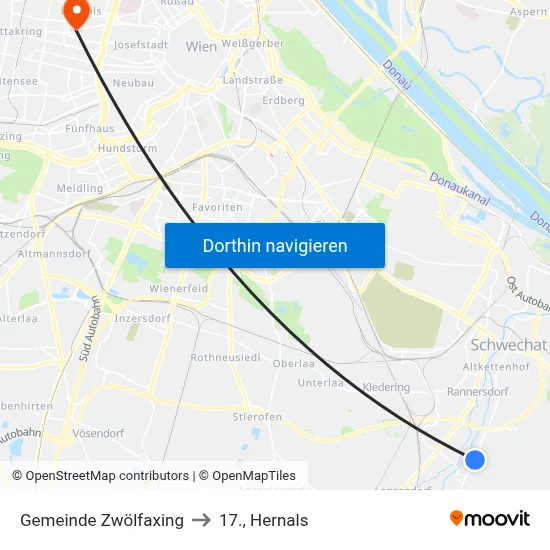 Gemeinde Zwölfaxing to 17., Hernals map