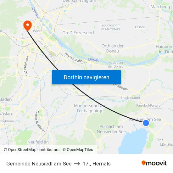 Gemeinde Neusiedl am See to 17., Hernals map