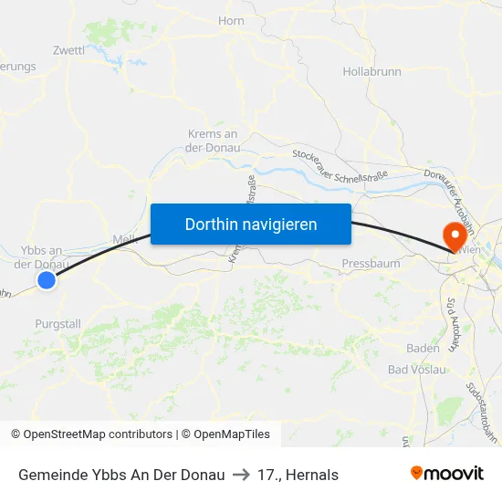 Gemeinde Ybbs An Der Donau to 17., Hernals map