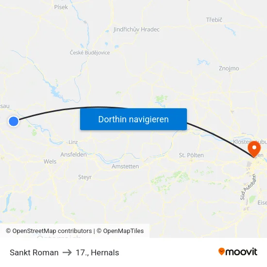 Sankt Roman to 17., Hernals map
