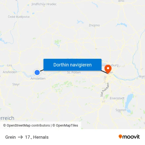 Grein to 17., Hernals map