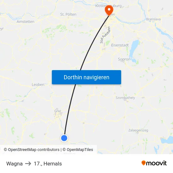 Wagna to 17., Hernals map