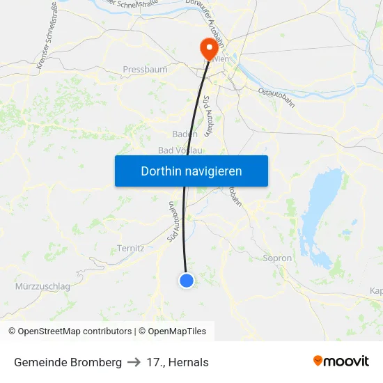 Gemeinde Bromberg to 17., Hernals map