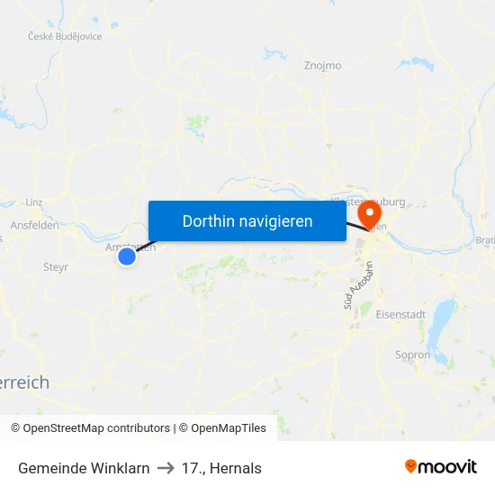 Gemeinde Winklarn to 17., Hernals map