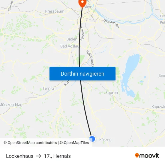 Lockenhaus to 17., Hernals map