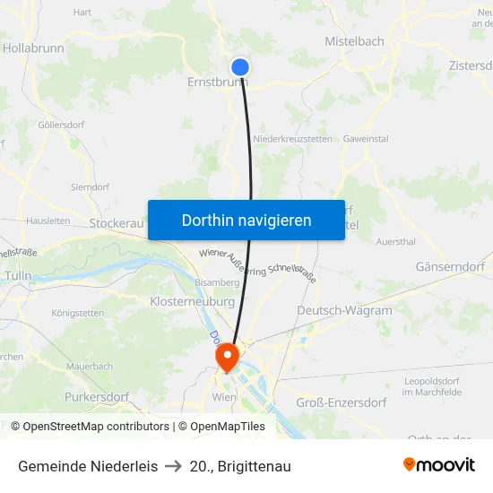 Gemeinde Niederleis to 20., Brigittenau map