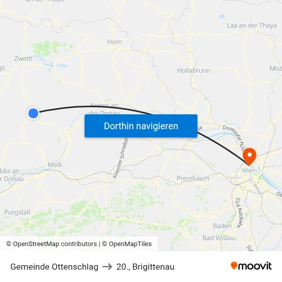 Gemeinde Ottenschlag to 20., Brigittenau map