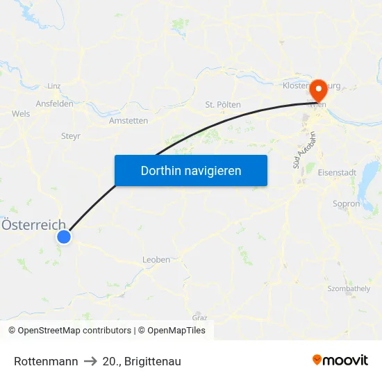 Rottenmann to 20., Brigittenau map