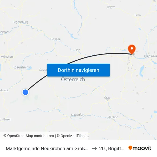 Marktgemeinde Neukirchen am Großvenediger to 20., Brigittenau map
