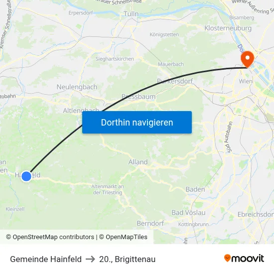 Gemeinde Hainfeld to 20., Brigittenau map
