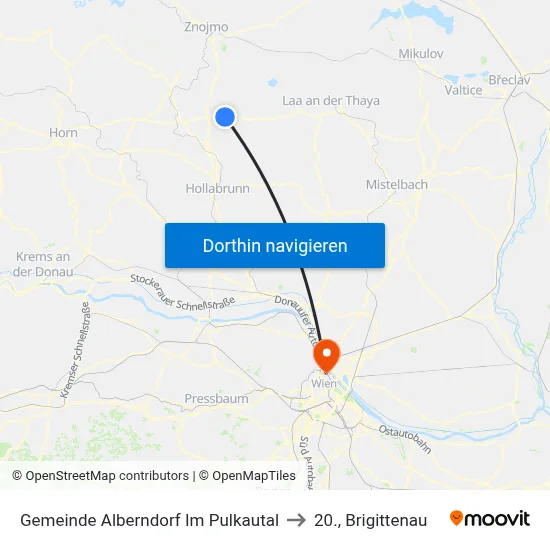 Gemeinde Alberndorf Im Pulkautal to 20., Brigittenau map