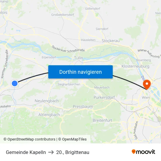 Gemeinde Kapelln to 20., Brigittenau map