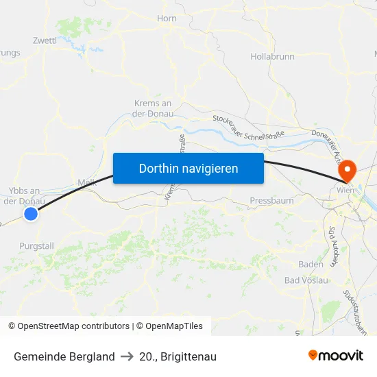 Gemeinde Bergland to 20., Brigittenau map