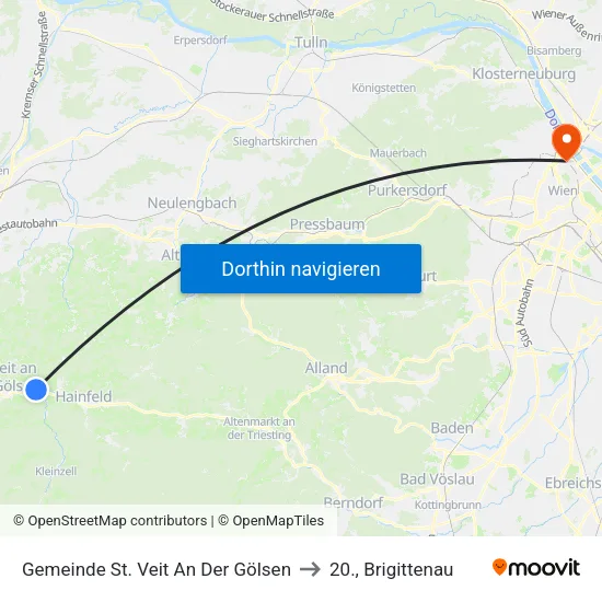 Gemeinde St. Veit An Der Gölsen to 20., Brigittenau map