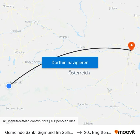 Gemeinde Sankt Sigmund Im Sellrain to 20., Brigittenau map