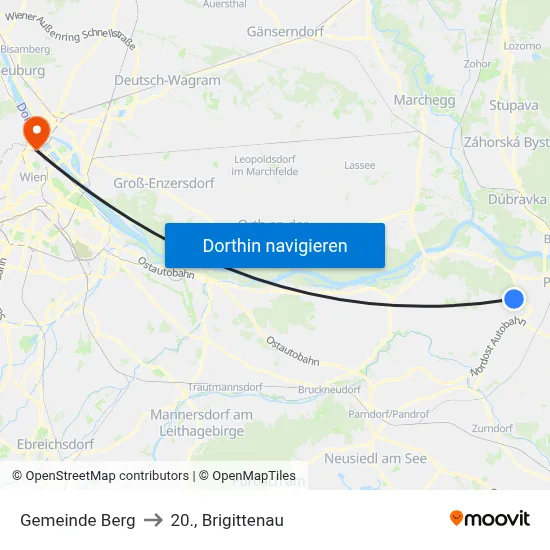 Gemeinde Berg to 20., Brigittenau map