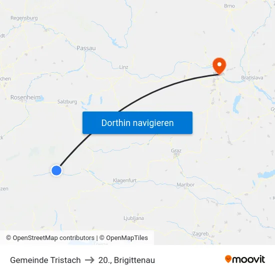 Gemeinde Tristach to 20., Brigittenau map