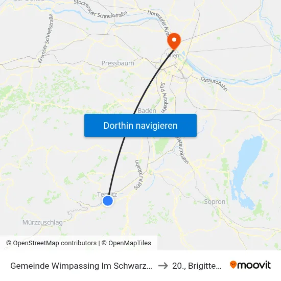 Gemeinde Wimpassing Im Schwarzatale to 20., Brigittenau map