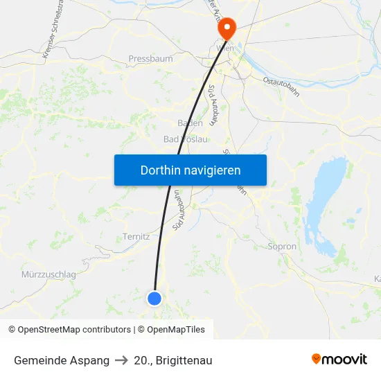 Gemeinde Aspang to 20., Brigittenau map