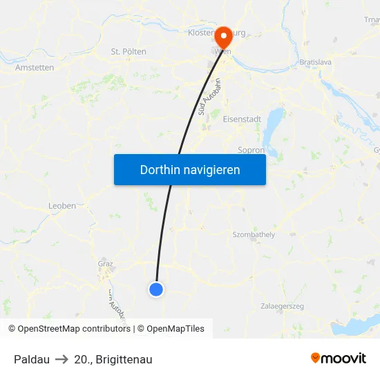 Paldau to 20., Brigittenau map