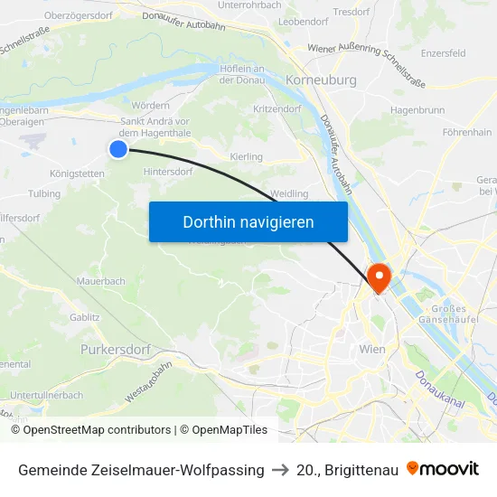 Gemeinde Zeiselmauer-Wolfpassing to 20., Brigittenau map