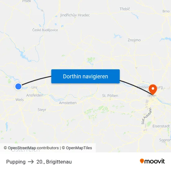 Pupping to 20., Brigittenau map