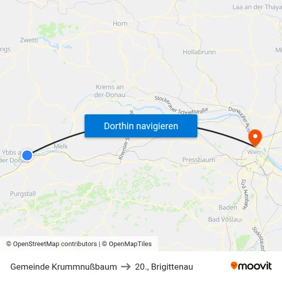 Gemeinde Krummnußbaum to 20., Brigittenau map