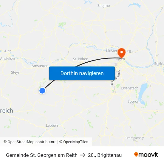 Gemeinde St. Georgen am Reith to 20., Brigittenau map
