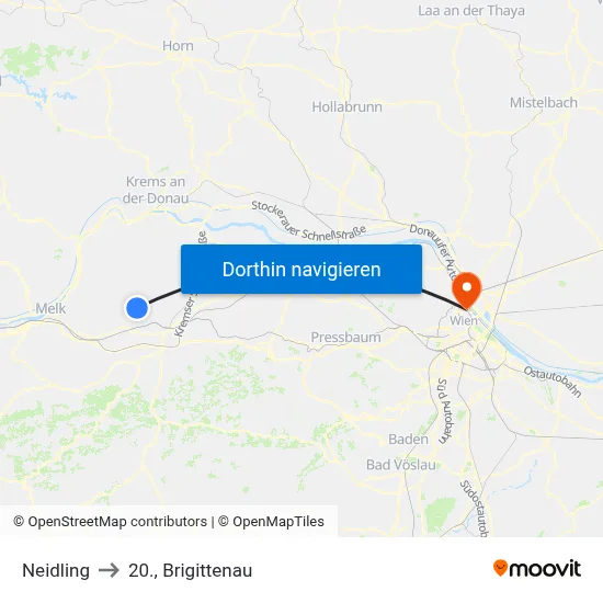 Neidling to 20., Brigittenau map