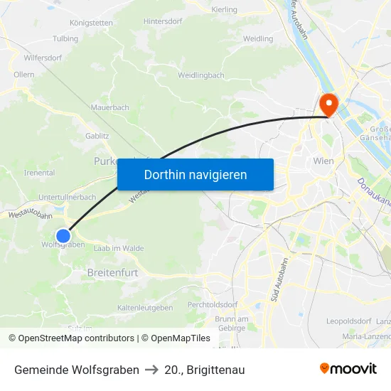 Gemeinde Wolfsgraben to 20., Brigittenau map