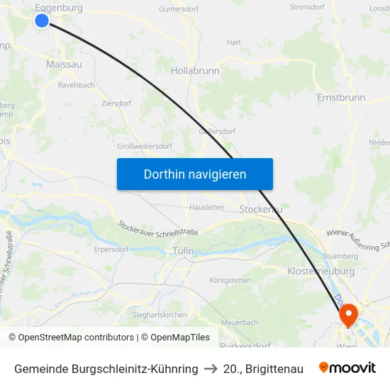 Gemeinde Burgschleinitz-Kühnring to 20., Brigittenau map